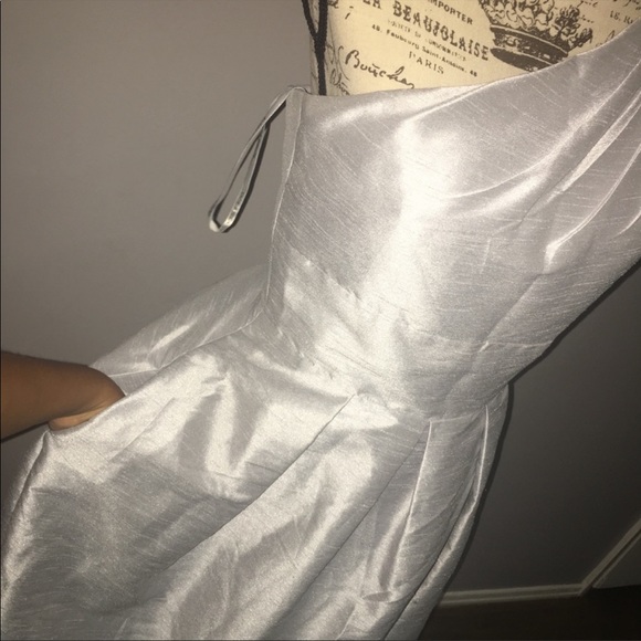 ALFRED SUNG Fit flare pleated one shoulder dress - Picture 8 of 8